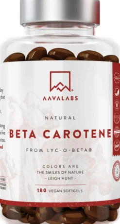 Aavalabs Beta Carotin Vitamin A Vegan 180 Weichkapseln