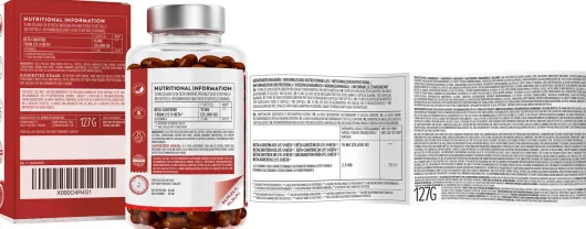 Aavalabs Beta Carotin Vitamin A Vegan 180 Weichkapseln
