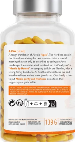 Aavalabs Curcumin + Piperin Vegan 180 Kapseln