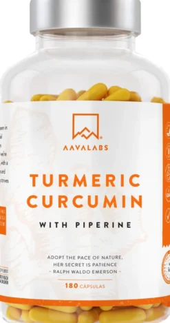 Aavalabs Curcumin + Piperin Vegan 180 Kapseln
