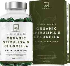 Aavalabs Spirulina & Chlorella Komplex Vegan 200 Kapseln