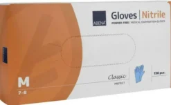 Abena Classic Nitril Untersuch. Handschuhe Unst. Pf. M Blau 150...
