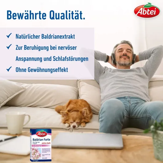 Abtei Baldrian Forte 30 Überzogene Tabletten