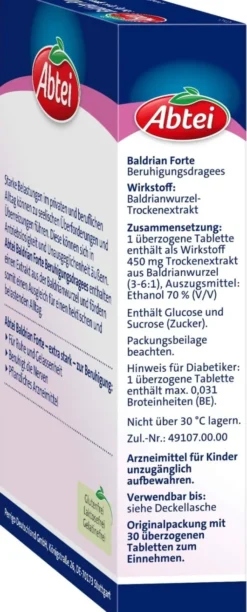 Abtei Baldrian Forte 30 Überzogene Tabletten