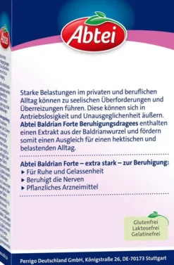Abtei Baldrian Forte 30 Überzogene Tabletten