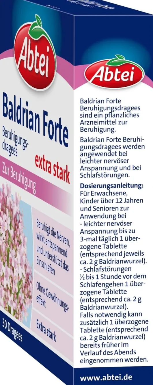 Abtei Baldrian Forte 30 Überzogene Tabletten