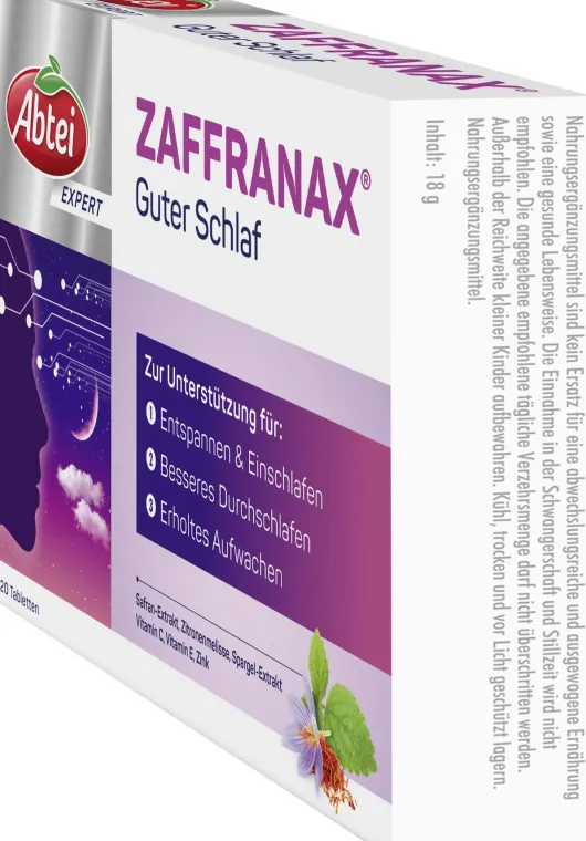 Abtei Expert Zaffranax Guter Schlaf 20 Tabletten