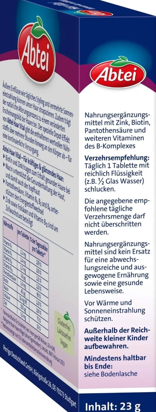 Abtei Haar Vital Depot Tabletten 30 Stück