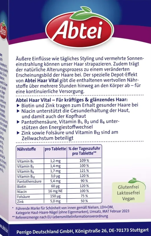 Abtei Haar Vital Depot Tabletten 30 Stück