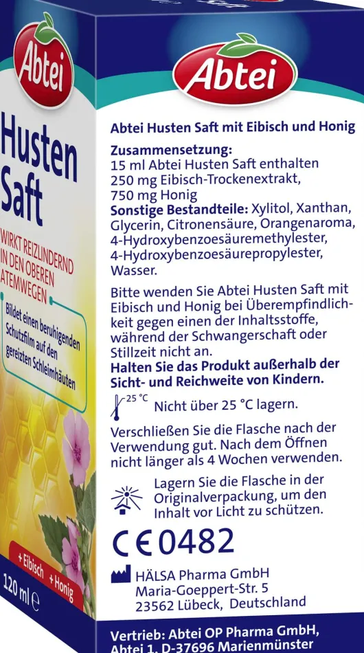 Abtei Husten Saft Eibisch Honig 120 ml