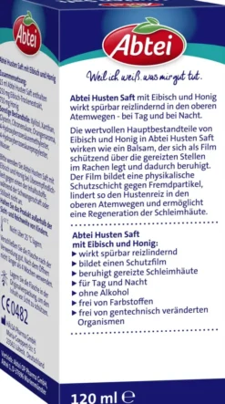 Abtei Husten Saft Eibisch Honig 120 ml