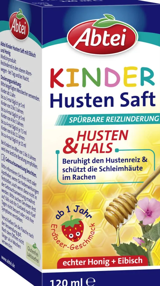 Abtei Kinder Husten Saft Eibisch und Honig 120 ml