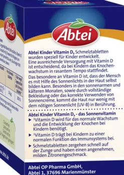 Abtei Kinder Vitamin D3 50 Schmelztabletten