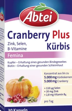 Abtei Kürbis Plus Cranberry 30 Kapseln