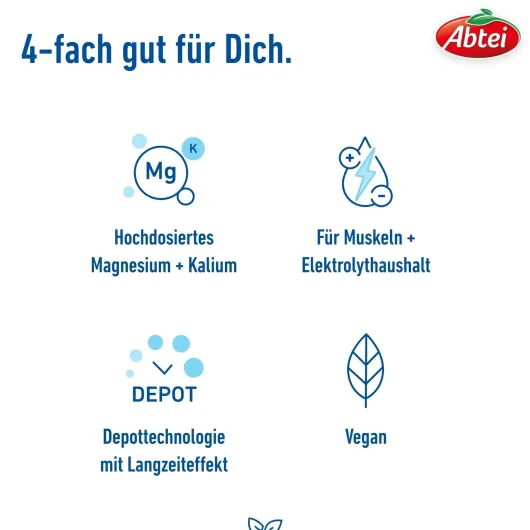 Abtei Magnesium 400+kalium 30 Tabletten