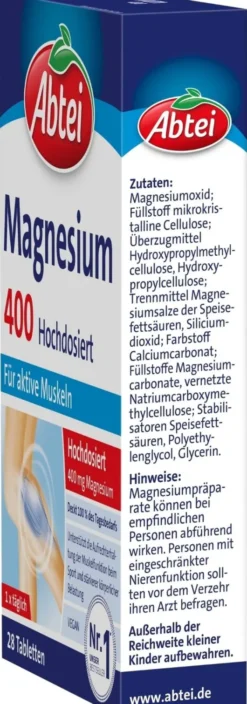 Abtei Magnesium 400 30 Tabletten
