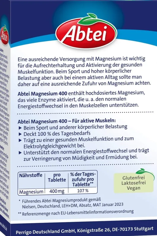Abtei Magnesium 400 30 Tabletten