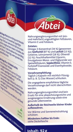 ABTEI Omega-3 Plus Kapseln TF 60 Stück