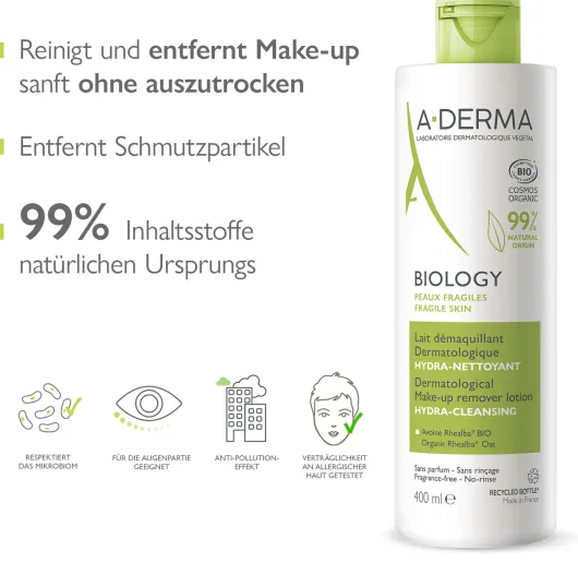 A-Derma Biology Make-Up Entfernungslotion 400 ml