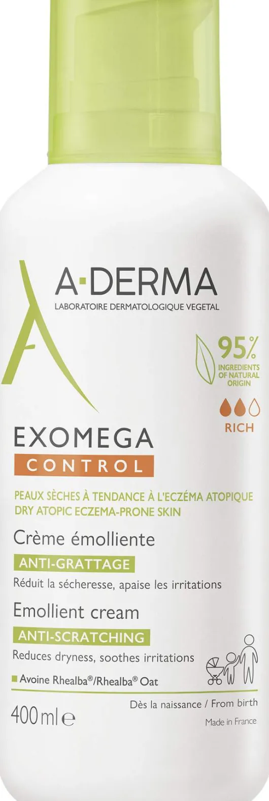 A-Derma Exomega Control Creme rückfettend 400 ml