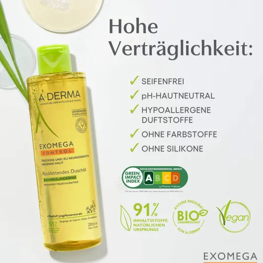 A-Derma Exomega Control Duschöl 200 ml