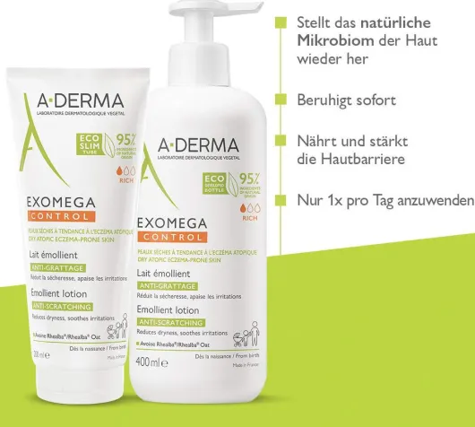 A-Derma Exomega Control Milch Rückfettend 400 ml
