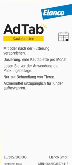 AdTab 225 mg für mittelgroße Hunde (5,5-11 kg) 3 Kautabletten