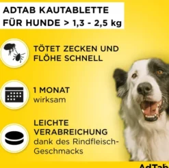 AdTab 56 mg für sehr kleine Hunde (1,3-2,5 kg) 3 Kautabletten