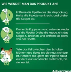 Advantage 100 Lösung für Hunde 4 - 10 kg 4 Einzeldosispipetten
