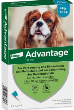 Advantage 100 Lösung für Hunde 4 - 10 kg 4 Einzeldosispipetten