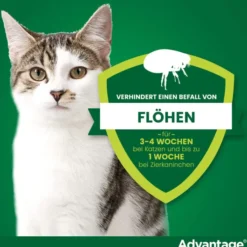 Advantage 80 mg für Katzen und Zierkaninchen über 4 kg 4 x 0,8 ml Lösung