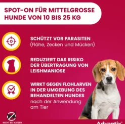 Advantix Spot-On Hund 10-25 kg 4 x 2,5 ml Lösung