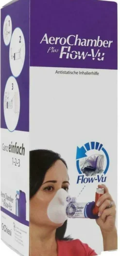 Aerochamber M.Kl.Maske F.Erw.U.Kdr.Ab 5 Jahre Lila 1 Stk