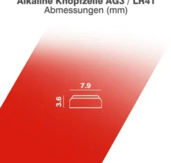 AG3-LR41 ALKALINE KNOPFZELLE 2 St.Alkaline AG3 - LR41-LR736-392-BP2