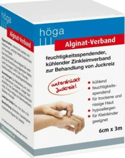Alginat Verband 6 cm X 3 M Kühlender Zinkleimverb.1 Stk