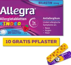 Allegra Allergietabletten Kinder 20 Stück + gratis 10 Pflaster
