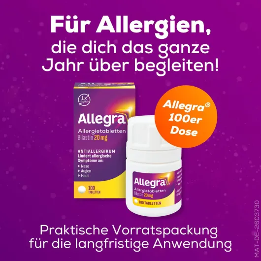 Allegra Allergietabletten 20 mg 100 Tabletten Dose