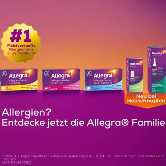 Allegra Allergietabletten 20 mg 100 Tabletten Dose