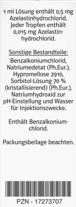 Allergo - Azelind 0,5 mg pro ml Doppelherz Pharma 6 ml Augentropfen