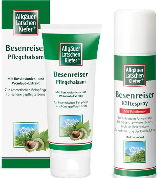 Allgäuer Latschenkiefer Besenreiser Pflegebalsam 75 ml + Kältespray 150 ml