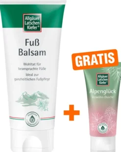 Allgäuer Latschenkiefer Fußbalsam 200 ml + gratis Allgäuer Latschenkiefer Alpenglück Dusche 30 ml