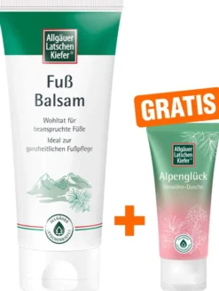Allgäuer Latschenkiefer Fußbalsam 100 ml + gratis Allgäuer Latschenkiefer Alpenglück Dusche 30 ml