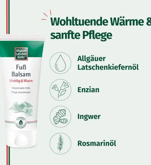 Allgäuer Latschenkiefer Fußbalsam Wohlig & Warm 100 ml