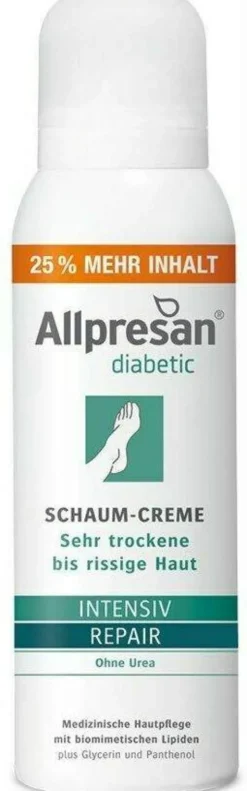 Allpresan Diabetic Intensiv + Repair Ohne Urea Schaum-Creme 200 ml