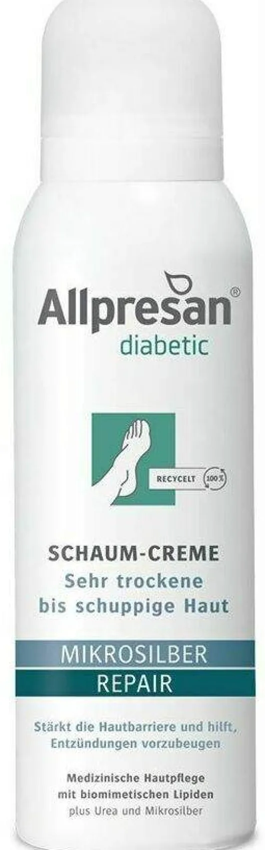 Allpresan Diabetic Mikrosilber + Repair Schaum-Creme 200 ml