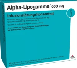 Alpha Lipogamma 600 mg Infusionslösungskonzentrat 10 X 24 ml