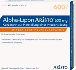 Alpha Lipon Aristo 600 mg Konz.Z.Herst.E.Inf.-Lsg. 5 X 24 Ml...
