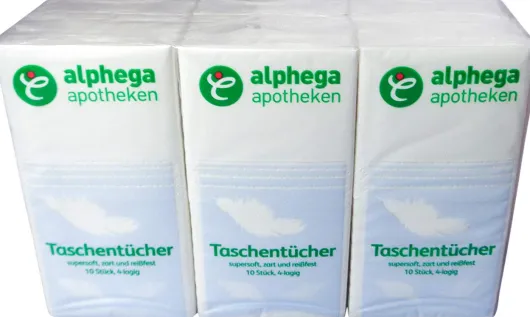 Alphega Papiertaschentücher 6 X 10 Stück
