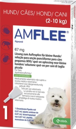 Amflee 67 mg Spot-On Lösung Für Kleine Hunde 2 - 10 KG 3 Stück