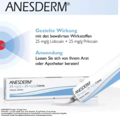Anesderm 5 X 5 G Creme Plus 10 Pflaster